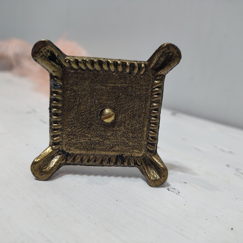 Vintage Ostrich Feather Quill Pen with Brass Holder Vanity Desk Decor Hollywood - Picture 5 of 6